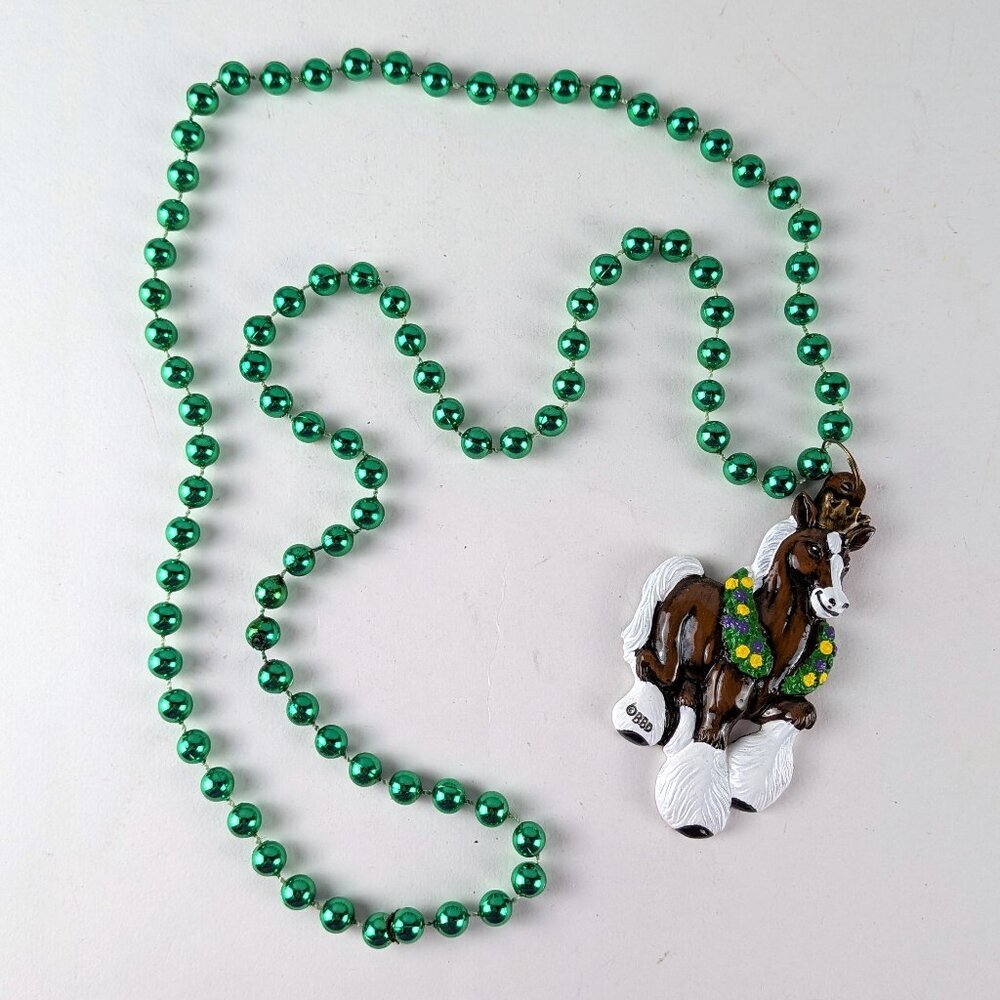 Vintage Budweiser Clydesdale Mardi Gras Beads - Picture 5 of 5